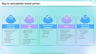 Ways To Reach Potential Channel Partners Guide To Successful Channel Strategy SS V