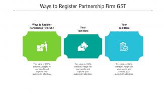 Ways to register partnership firm gst ppt powerpoint presentation inspiration summary cpb
