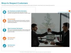 Ways To Respect Customers Feel Special Ppt Powerpoint Presentation File Designs