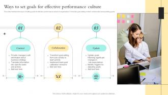 Ways To Set Goals For Effective Performance Culture