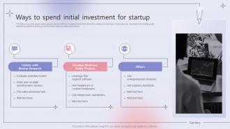 Ways To Spend Initial Investment For Startup