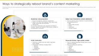 Ways To Strategically Reboot Brands Content Marketing Rebranding Retaining Brand