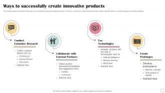 Ways To Successfully Create Innovative Products Business Operational Efficiency Strategy SS V