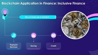 Ways To Use Blockchain For Financial Inclusion Training Ppt