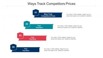 Ways track competitors prices ppt powerpoint presentation styles deck cpb