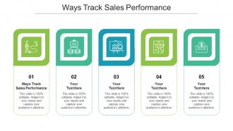 Ways track sales performance ppt powerpoint presentation portfolio ideas cpb