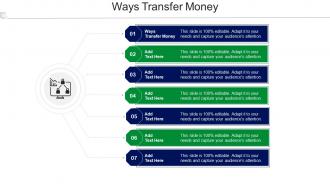 Ways Transfer Money Ppt Powerpoint Presentation Gallery Brochure Cpb