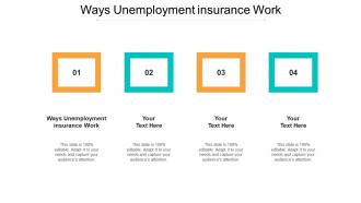 Ways unemployment insurance work ppt powerpoint presentation gallery outfit cpb