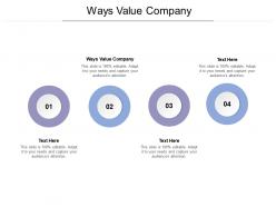 Ways value company ppt powerpoint presentation icon format ideas cpb