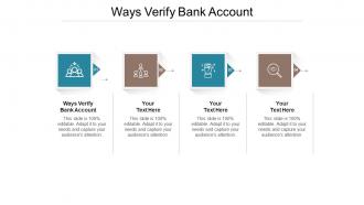 Ways verify bank accoun ppt powerpoint presentation summary format cpb