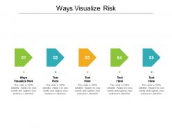 Ways visualize risk ppt powerpoint presentation infographic template shapes cpb