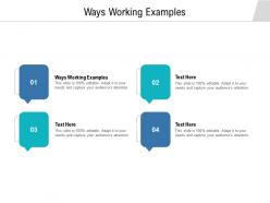 Ways working examples ppt powerpoint presentation visual aids deck cpb