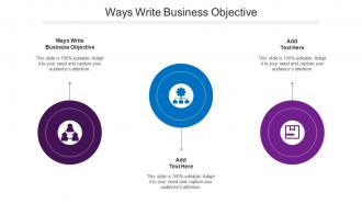 Ways Write Business Objective Ppt Powerpoint Presentation Summary Structure Cpb