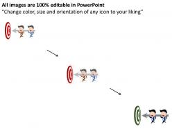 Wb business peoples with target achievement flat powerpoint design