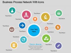 Wd business process network with icons flat powerpoint design