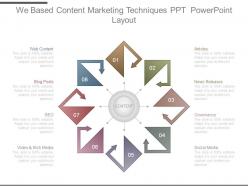We based content marketing techniques ppt powerpoint layout