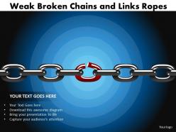Weak broken chains and links ropes 22