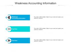 Weakness accounting information ppt powerpoint presentation styles shapes cpb