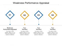 Weakness performance appraisal ppt powerpoint presentation icon graphics tutorials cpb