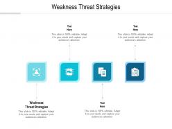 Weakness threat strategies ppt powerpoint presentation portfolio graphics design cpb