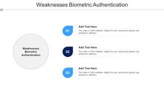 Weaknesses Biometric Authentication Ppt Powerpoint Presentation Infographics Cpb