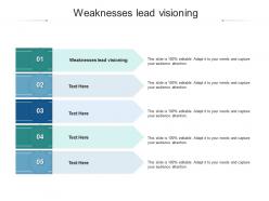 Weaknesses lead visioning ppt powerpoint presentation ideas structure cpb