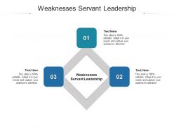 Weaknesses servant leadership ppt powerpoint presentation infographic template format cpb