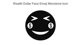 Wealth Dollar Face Emoji Monotone Icon In Powerpoint Pptx Png And Editable Eps Format