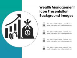 Wealth management icon presentation background images