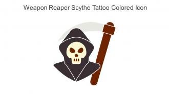Weapon Reaper Scythe Tattoo Colored Icon In Powerpoint Pptx Png And Editable Eps Format