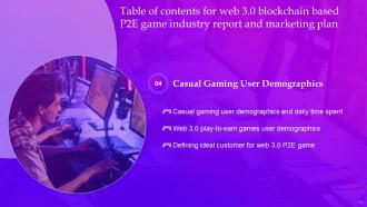 Web 3 0 Blockchain Based P2e Mobile Game Industry Report And Marketing Plan Powerpoint Presentation Slides