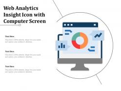 Web Analytics Insight Icon With Computer Screen