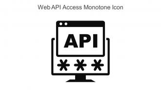 Web API Access Monotone Icon In Powerpoint Pptx Png And Editable Eps Format