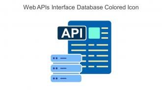 Web APIs Interface Database Colored Icon In Powerpoint Pptx Png And Editable Eps Format
