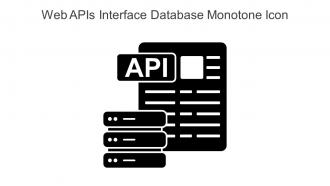 Web APIs Interface Database Monotone Icon In Powerpoint Pptx Png And Editable Eps Format