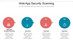 Web app security scanning ppt powerpoint presentation icon design inspiration cpb