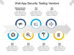 Web app security testing vendors ppt powerpoint presentation professional summary cpb