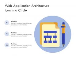 Web application architecture icon in a circle
