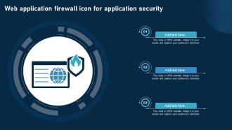 Web Application Firewall Icon For Application Security