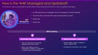 Web application firewall waf it how is the waf managed and updated