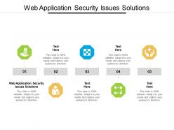 Web application security issues solutions ppt powerpoint presentation portfolio ideas cpb