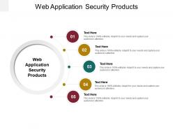 Web application security products ppt powerpoint presentation infographic template cpb