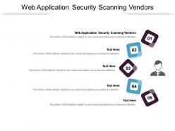 Web application security scanning vendors ppt powerpoint presentation layouts cpb