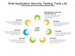 Web application security testing tools list ppt powerpoint presentation portfolio guidelines cpb