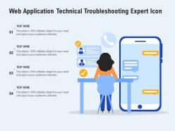 Web application technical troubleshooting expert icon