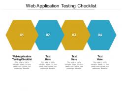 Web application testing checklist ppt powerpoint presentation pictures skills cpb