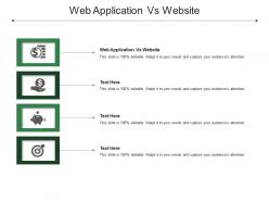 Web application vs website ppt powerpoint presentation infographics backgrounds cpb