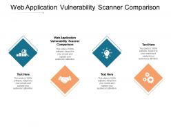 Web application vulnerability scanner comparison ppt powerpoint presentation infographics graphics cpb