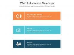 Web automation selenium ppt powerpoint presentation styles visual aids cpb