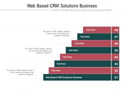 Web based crm solutions business ppt powerpoint presentation pictures maker cpb